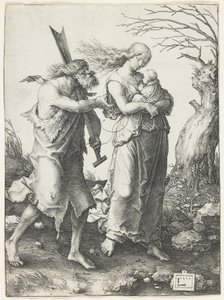 Adão e Eva após sua expulsão do paraíso, 1510 de Lucas van Leyden